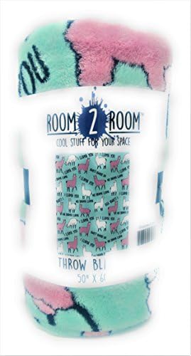 Warm & Snuggly Mint Llama Throw Blanket 50 x 60 inch Throw or Bedding blankets with Fun Llamas phrases Super Soft