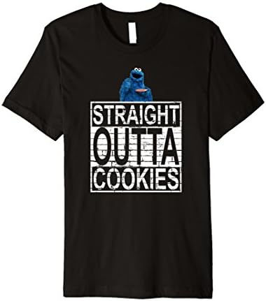 Mens Straight Outta Cookies funny monster premium brand shirt XL Black