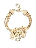 GUESS Factory Women's Gold-Tone Charm Bracelet, NS