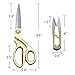 Fabric Scissors 9.5 inch Sewing Scissors + Thread Snips, AKUNSZ Tailor Scissors Stainless Steel Gold Sewing Scissors for Fabric, Leather and Paper (Right-Handed)