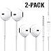 2PACK Earbuds Microphone with Volume Control, Stereo Headphones with Mic, Android Earphones Noise Cancelling Earphone Whitethumb 1