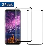 KZLVN [2 Pack] Galaxy S8 Plus Glass Screen Protector,9H Hardness Anti-Scratch Tempered Glass Screen Protector Film for Samsung Galaxy S8 Plus