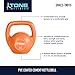 Tone Fitness Vinyl Kettlebell, 15-Pound, Orange