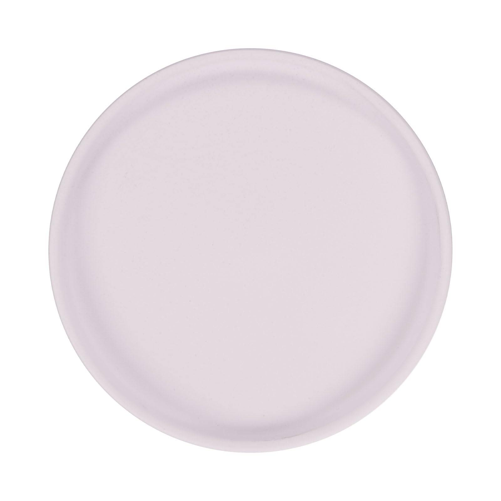 M METERXITY Ceramic Plant Saucer, 6.3 Inch 16cm Plant Water Catcher Tray, Plant Pot Saucers for Indoor/Outdoor Plants/Flower Drainage Drip Water Tray [Round Pink]