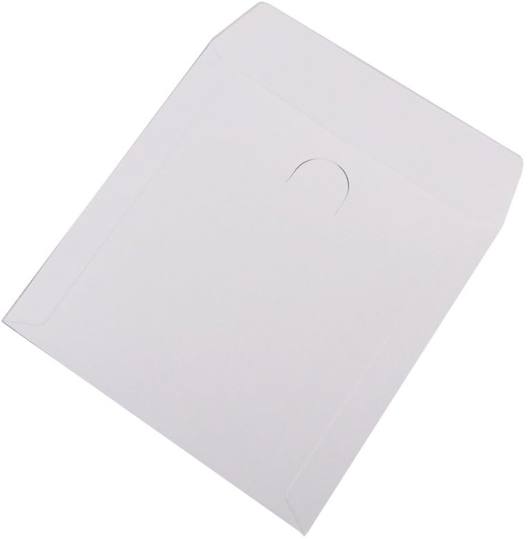 100 Pack Maxtek Premium Thick White Paper CD DVD Sleeves Envelope with Window Cut Out and Flap, 100g: Electronics