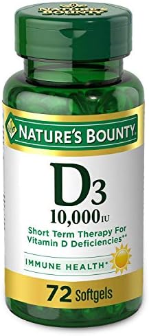 Nature's bounty d3-10.000 iu vitamin supplement Soft Gel - 60 ct (074312358739)