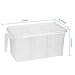 Kitchen Organizer Freezer Refrigerator Storage - 3 Sets Stackable Boxes 4.5Qt Plastic BPA Free Reusable Containers Meal Prep Food Bin for Fridge, Pantry, Shelves, Home with Lids and Handle (UPGRADE)