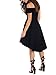 Farktop Women's Large Swallowtail Dress of Maxi Off Shoulder Short Skirt Black Medium