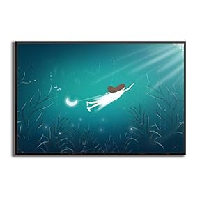 Framed Canvas Wall Art for Living Room, Bedroom Dreamland Theme Canvas Prints for Modern Home Decoration Ready to Hang - 16"x24" inches