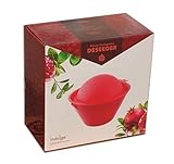Indulge Deluxe Pomegranate Deseeder Tool, Easy Seed Removal - Red