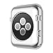 CooBES Compatible with Apple Watch Case Series 5/4 44mm 40mm, Ultra-Thin TPU Plating Bumper Shiny Lightweight Shockproof Protector Cover Slim Shell Frame Compatible iWatch (Silver, 44mm)