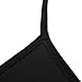 CRZ YOGA Women's Light Support Comfort Wireless Plunge Bra Strappy Bralette Black M