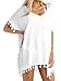 Yincro Womens Swimsuit Cover Ups Beach Bikini Bathing Suit Cover Up (Size B(Free Size, Fit US L-2XL), White)
