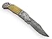 AishaTech Bear Head Pocket Knife Damascus steel Lock Blade Bone Handle