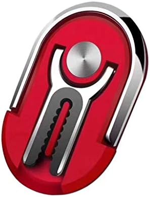 Phone Ring Holder Multipurpose Mobile Phone Bracket Holder Stand,360° Rotation Metal Ring Grip for Magnetic Car Mount with All Smartphone for Car (Red)