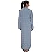 NDK New York Women's Zipper Front Chenille Bathrobe 100% Cotton Length 52 inches