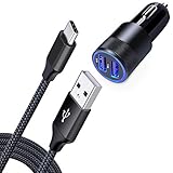 Car Charger Adapter C Fast Charger Compatible LG G7 thinQ G7 + G8 thinQ Stylo 5/4,Samsung Galaxy S10E S10 S9 S8 Plus Note 10 9 A80 A70 A50 A20 Moto G7 Play 6ft Heavy Duty Type USB C Cable