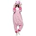 VU ROUL Pink Stitch Onesie Costume for Women Men Adult Halloween Christmas Party Pajamas Sleepwear