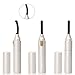 HaloVa Heated Eyelash Curler with Comb, Stylish Portable Lasting Electric Heated Eyelash Brush Pen Beauty Makeup Tool, White