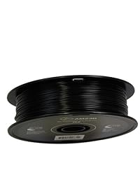Filamento negro de 1.75 mm PLA para impresora 3D, bobina de 1 kg (2.2 libras), precisión dimensional + - 0.03 mm