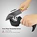 Knife Sharpener,Besiva 3 Stage Professional Kitchen Knife Sharpening System for Straight Tungsten Diamond Ceramic and Serrated Knives (Black)