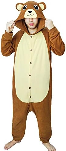 FORLADY Adult Cosplay Costumes Animal Brown Bear Pajamas