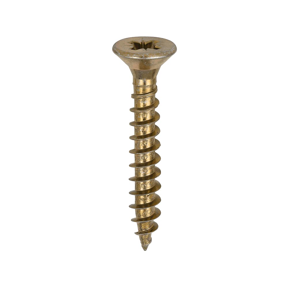 TIMCO Solo Chipboard & Woodscrews - PZ - Double Countersunk - Yellow - 6.0 x 40mm - Box of 200