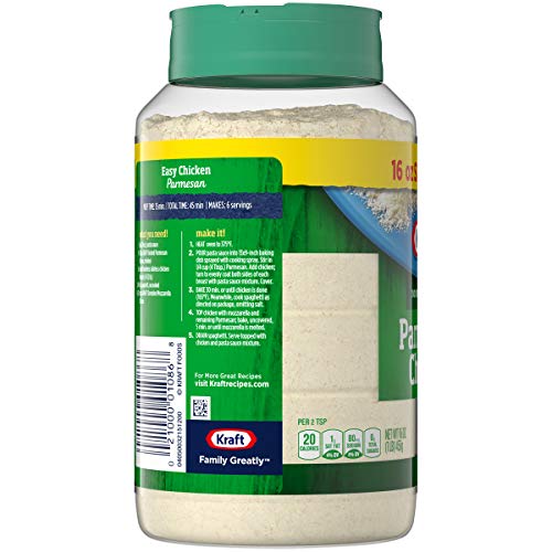 3 Kraft+Parmesan+16+Ounce+Plastic+Canister