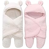 MY NEWBORN3 in 1 Baby Blanket (White/Pink)-Pack of 2