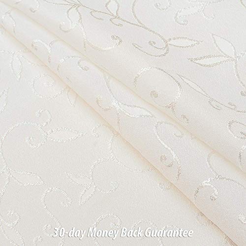image for AHOLTA DESIGN Turkish Ivory Tablecloth Polyester Table Linen - Stain R