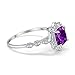 Blue Apple Co. Art Deco Ring 10mm Cushion Cut Halo Cubic Zirconia Marquise Style Vintage Statement Wedding Engagement Rings For Women 925 Sterling Silver Gifts For Her
