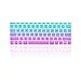 TOP CASE - Faded Ombre Series keyboard Cover Silicone Skin for MacBook Pro 13 inch A1708 (No TouchBar) Release 2017 & 2016 / Macbook 12-inch Retina A1534 with TOP CASE Mouse Pad - Hot Blue / Purple