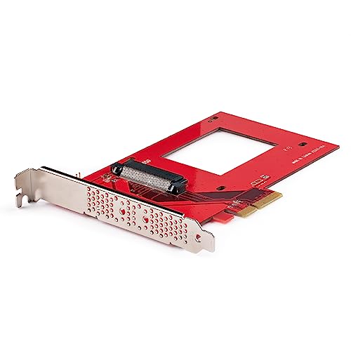 StarTech.com U.3 to PCIe Adapter Card 4.0 x4 For 2.5" NVMe SSDs SFF-TA-1001 PCI Express Add-in for Desktops/Servers TAA Compliant OS Independent Schnittstellenadapter 6,4 cm Rot TAA-konform