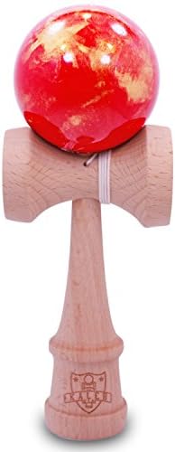 Red &amp; Gold Metallic Kendama And Extra String