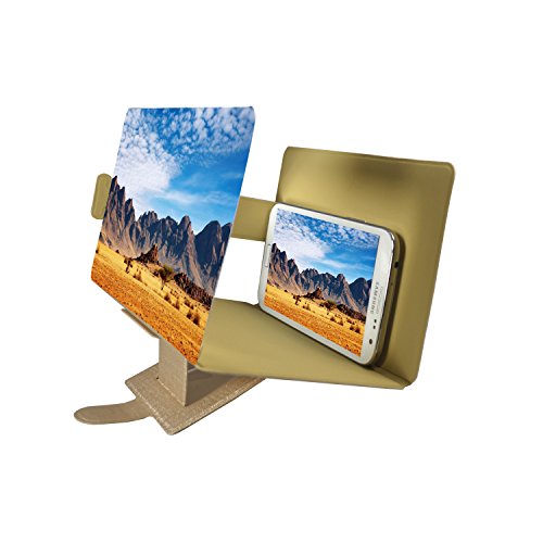 Cellphone Screen Magnifier Bracket Simple Mobile un-plug Projector (Leather Case 009)