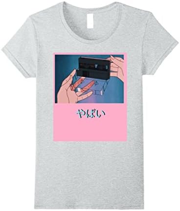 Womens YABAI SLANG TAPE VAPORWAVE AESTHETIC JAPAN OTAKU SKATE 4CHAN Large Heather Grey