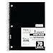 Mead Spiral Notebooks, 1 Subject, Wide Ruled Paper, 70 Sheets, 10-1/2