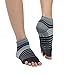 Gaiam Grippy Toeless Yoga Socks, Grey/Black