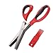 Herb Scissors Stainless Steel Multipurpose Kitchen Shear with 5 Blades with Cleaning Brush (Red)