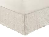 Greenland Home Paisley Quilted Bed Skirt, Ivory, Queen