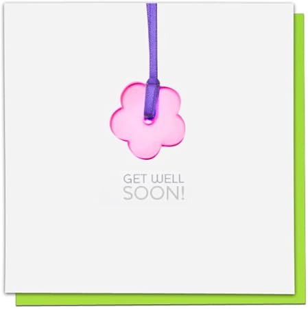 Block Biglietto Di Auguri Di Buona Guarigione Con Fiore Rosa Lingua Inglese Amazon It Casa E Cucina