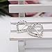 JETEHO Pack of 50 Sweet Heart-Shaped Silver Tone Diamante Crystal Rhinestone Buckle Chair Sash Ribbon Slider for Wedding Invitation Letter,20x21mm
