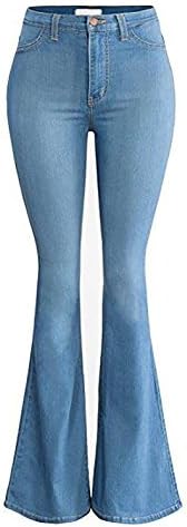 GARMOY Women's Vintage High Waist Slim Fit Mom Flared Jeans Light Blue 10-12