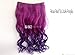 X&Y ANGEL- New Two Tone One Piece Long Curl/curly/wavy Synthetic Thick Hair Extensions Clip-on Hairpieces 16 Colors (dark purple to rose red)