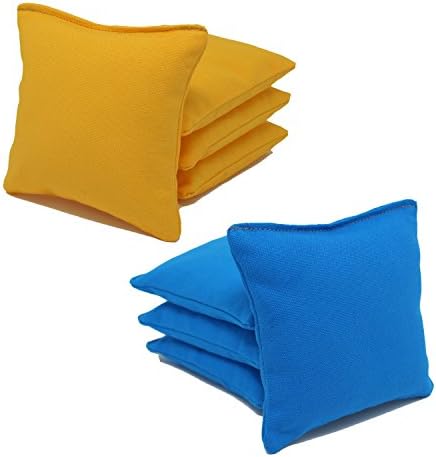Free Donkey Sports Cornhole Bags (Pack of 8), Yellow/Turquoise, Regular