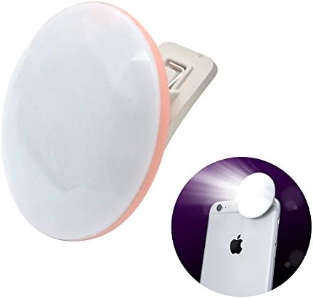 Ring Light, [Upgrade Version] Sethruki Rechargeable Selfie Ring Light, [9-Light Mode] Adjustment Clip On Highlight LED for Webcast and Applying Make Up for iPhone iPad Sumsung Galaxy etc,Pink