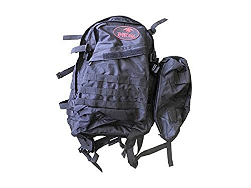 DMONIAC Zaino, Unisex, da Adulto, Multitasche, Nero, Taglia Unica