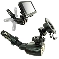 garmin gps cigarette lighter adapter ChargerCity® Basics Series DUAL CIGARETTE LIGHTER SOCKET adapter GPS holder  Mount for Garmin 2457 2497 2557 2558 2577 2597 42 44 52 54 55 56 2558 2598  LT LM LMT GPS w/Replacement