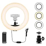 Webcam Light, Ring Light for Logitech Webcam C920,C922x,C930e,Brio 4K,C925e,C922,C930,C615 1/4'' Screw Hole- 12'' Light