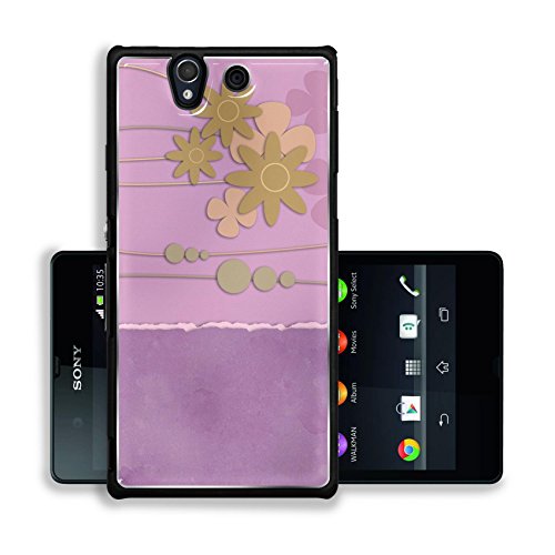 Liili Premium Sony Xperia Z1 5.0 Aluminum Snap Case Delicate garden in abstract style 20429350 by Liili Customized